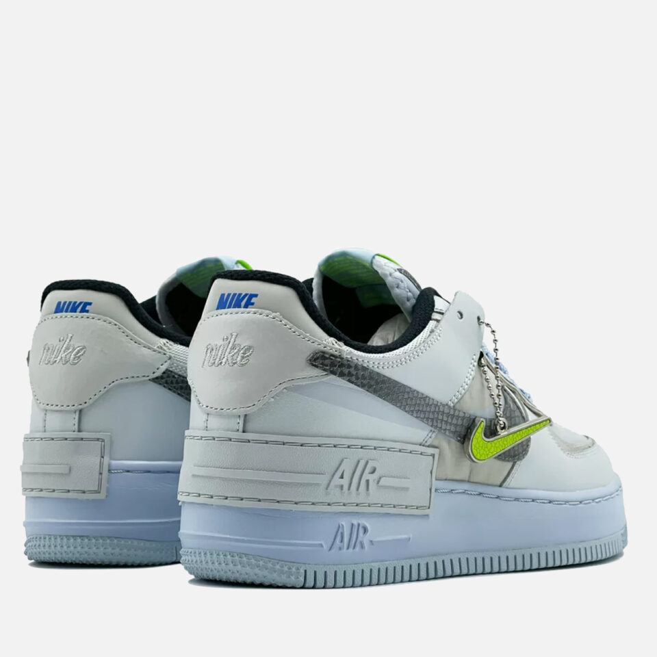 Nike Air Force 1 Low Shadow Pure Platinum Snakeskin Blue (W) — изображение 3